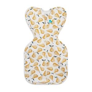 Love to Dream White and Yellow Pear Print Swaddle size Small